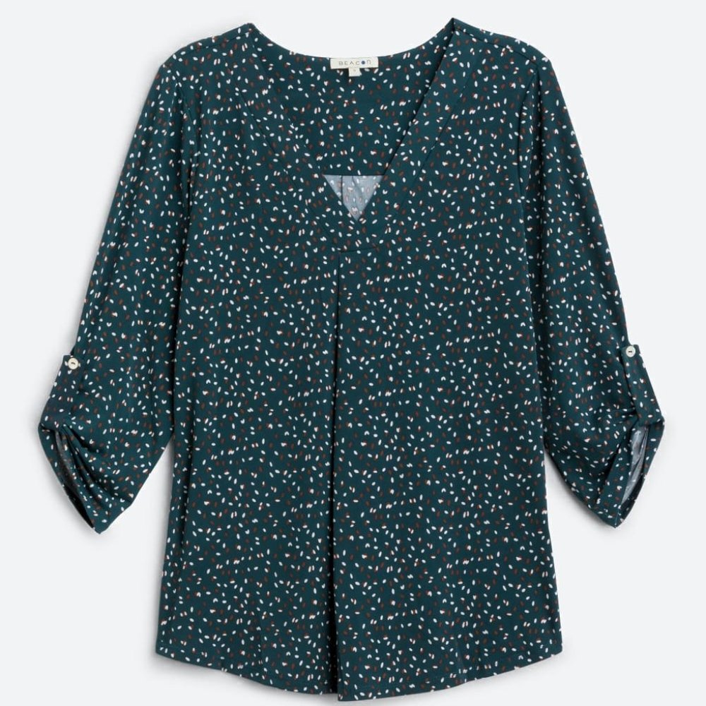 BEACON Patty Roll Tab Knit Top